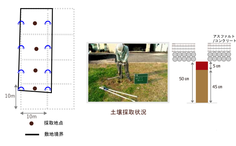 土壌採取状況